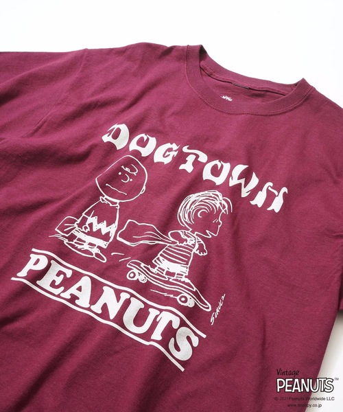 DOGTOWN(ドッグタウン)の「PEANUTS CHARLIE BROWN S/S T-SHIRTS/DOGTOWN( ドッグタウン)ピーナッツコラボ半袖Tシャツ(Tシャツ/カットソー・メンズ・ホワイト/ブラック/グレー/ライトグリーン/マルーン・MEDIUM/LARGE/X-LARGE/XX-LARGE)」の14枚目の写真