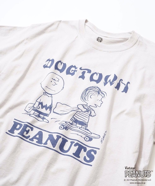 DOGTOWN(ドッグタウン)の「PEANUTS CHARLIE BROWN S/S T-SHIRTS/DOGTOWN( ドッグタウン)ピーナッツコラボ半袖Tシャツ(Tシャツ/カットソー・メンズ・ホワイト/ブラック/グレー/ライトグリーン/マルーン・MEDIUM/LARGE/X-LARGE/XX-LARGE)」の12枚目の写真
