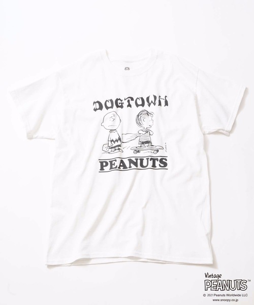 DOGTOWN(ドッグタウン)の「PEANUTS CHARLIE BROWN S/S T-SHIRTS/DOGTOWN( ドッグタウン)ピーナッツコラボ半袖Tシャツ(Tシャツ/カットソー・メンズ・ホワイト/ブラック/グレー/ライトグリーン/マルーン・MEDIUM/LARGE/X-LARGE/XX-LARGE)」の6枚目の写真