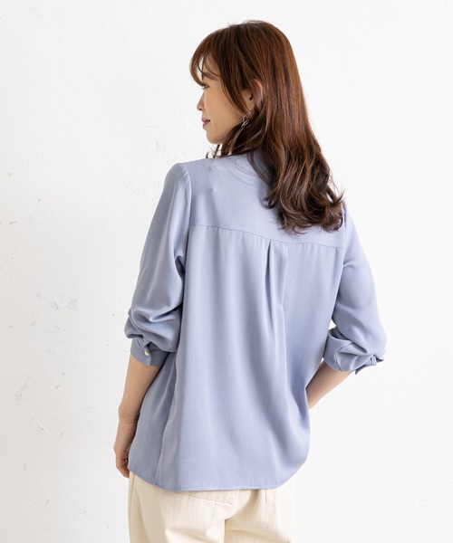 prose verse(プロズヴェール)の「センターレースフロントボタンブラウス(シャツ/ブラウス・レディース・オフホワイト/ブルー/ピンク/ブラック・MEDIUM)」の15枚目の写真