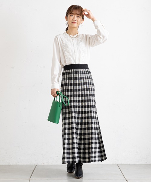 prose verse(プロズヴェール)の「センターレースフロントボタンブラウス(シャツ/ブラウス・レディース・オフホワイト/ブルー/ピンク/ブラック・MEDIUM)」の16枚目の写真