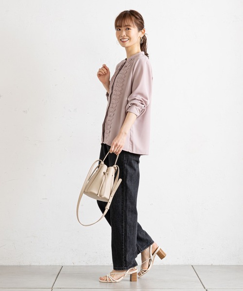 prose verse(プロズヴェール)の「センターレースフロントボタンブラウス(シャツ/ブラウス・レディース・オフホワイト/ブルー/ピンク/ブラック・MEDIUM)」の21枚目の写真