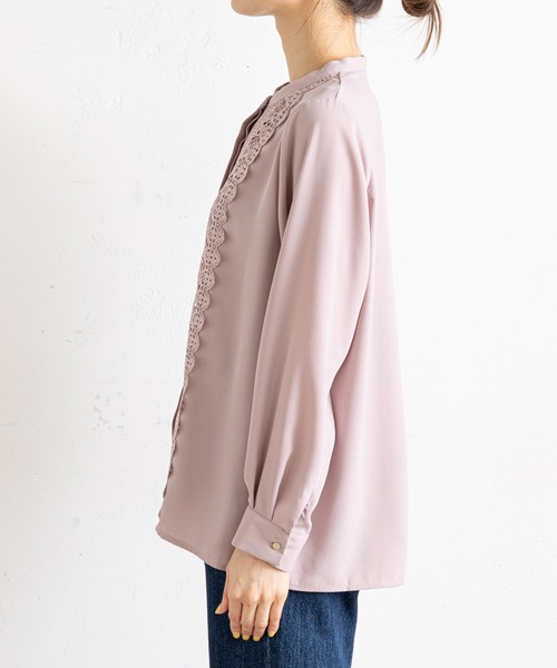 prose verse(プロズヴェール)の「センターレースフロントボタンブラウス(シャツ/ブラウス・レディース・オフホワイト/ブルー/ピンク/ブラック・MEDIUM)」の22枚目の写真