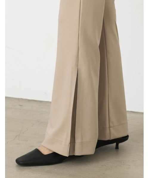 Re:EDIT（リエディ）の「[低身長/高身長サイズ有][イージーケア]サイドボックスタックポンチフレアパンツ（その他パンツ・レディース・ブルー/ブラック/ベージュ/グリーン/アイボリー・SHORT/MEDIUM/LARGE/SMALL/TALL）」の13枚目の写真