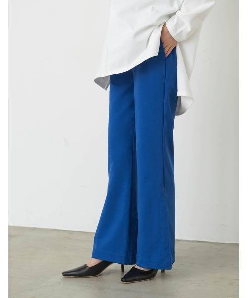 Re:EDIT（リエディ）の「[低身長/高身長サイズ有][イージーケア]サイドボックスタックポンチフレアパンツ（その他パンツ・レディース・ブルー/ブラック/ベージュ/グリーン/アイボリー・SHORT/MEDIUM/LARGE/SMALL/TALL）」の16枚目の写真