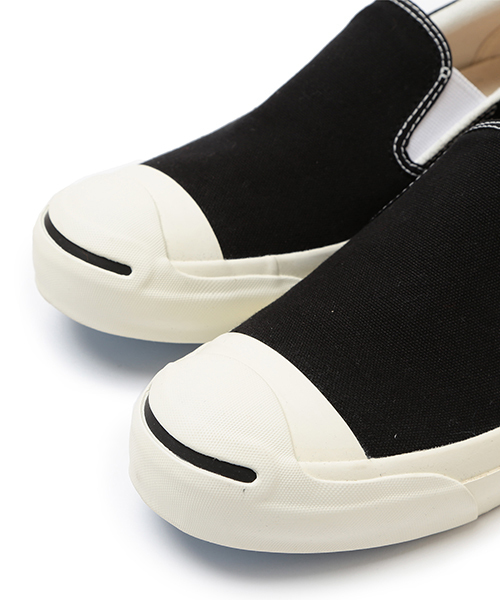 CONVERSE（コンバース）の「◎CONVERSE×BEAMS BOY / 別注 ジャックパーセル スリッポン 15SS（スニーカー・レディース・ブラック/サックスブルー・4/5/4h/5h）」の4枚目の写真