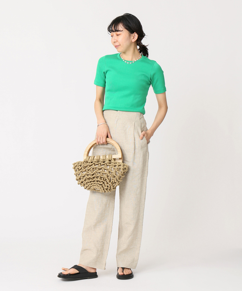 IENA フレンチリネン　ストレートパンツ フレンチリネンストレートパンツ（その他パンツ）｜IENA（イエナ
