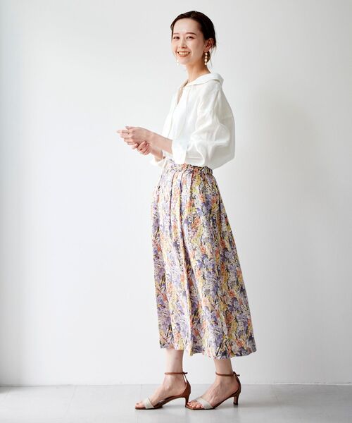 le.coeur blanc（ルクールブラン）の「le lin zephyr オープンカラーシャツ（シャツ/ブラウス・レディース・オフホワイト/イエロー/カーキオリーブ・38）」の9枚目の写真