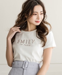Julia Boutique | EMILY刺繍ロゴデザインTシャツ/22044(Tシャツ/カットソー)
