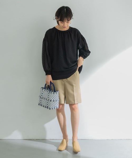 URBAN RESEARCH(アーバンリサーチ)の「シャンブレー撥水ショートパンツ(その他パンツ・レディース・カーキ/ベージュ・38/36)」の10枚目の写真