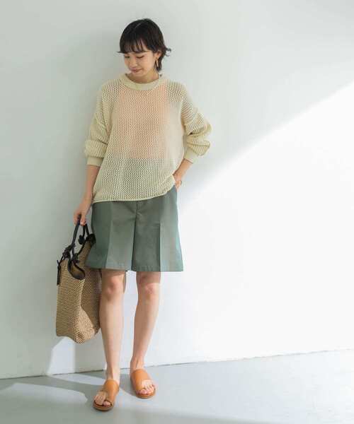 URBAN RESEARCH(アーバンリサーチ)の「シャンブレー撥水ショートパンツ(その他パンツ・レディース・カーキ/ベージュ・38/36)」の19枚目の写真