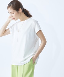 ROPE' | 【接触冷感】コットン天竺キャップスリーブＴシャツ(Tシャツ/カットソー)