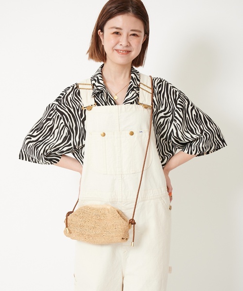 U by SPICK&SPAN SELECT(ユーバイスピックアンドスパンセレクト)の「【SELENAHELIOS/セレナヘリオス】 別注アニマルプリントシャツ(シャツ/ブラウス・レディース・ブラック/オレンジ・FREE)」の3枚目の写真