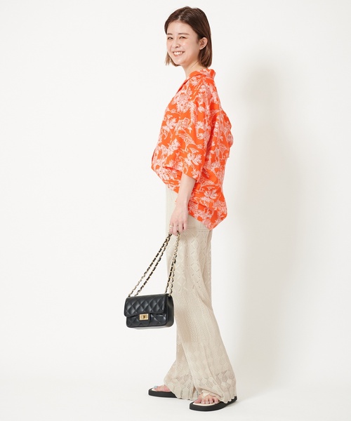 U by SPICK&SPAN SELECT(ユーバイスピックアンドスパンセレクト)の「【SELENAHELIOS/セレナヘリオス】 別注アニマルプリントシャツ(シャツ/ブラウス・レディース・ブラック/オレンジ・FREE)」の20枚目の写真