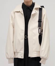 WESTBOY | 【WB ORIGINALS】Oversized Stadium Jacket in PU Leather WO22S2HOT01(その他アウター)