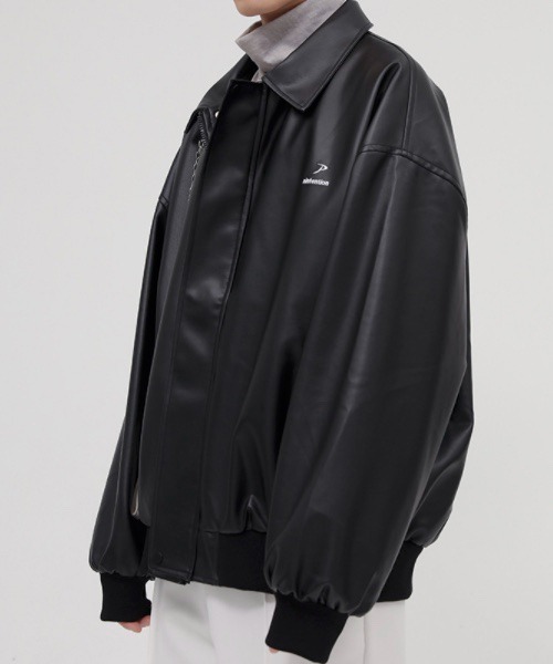 WESTBOY(ウエストボーイ)の「【WB ORIGINALS】Oversized Stadium Jacket in PU Leather WO22S2HOT01(その他アウター・メンズ・ホワイト/ブラック/ブルー・M/L/XL)」の8枚目の写真