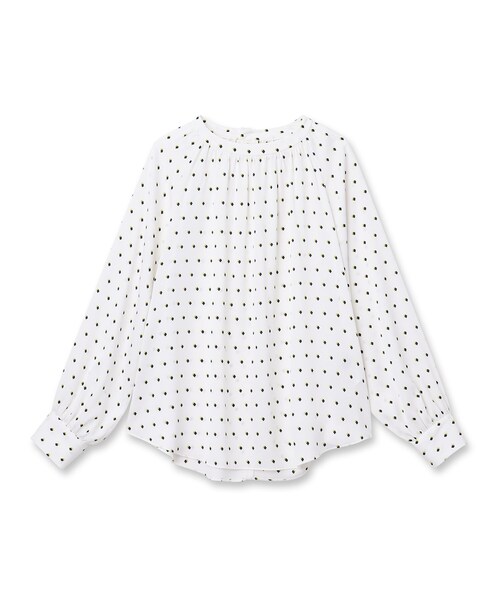 UNTITLED（アンタイトル）の「◆ダイアモンド幾何学柄ブラウス【洗える】（シャツ/ブラウス・レディース・ホワイト系3/ネイビー系・02/44/04/48/00）」の5枚目の写真