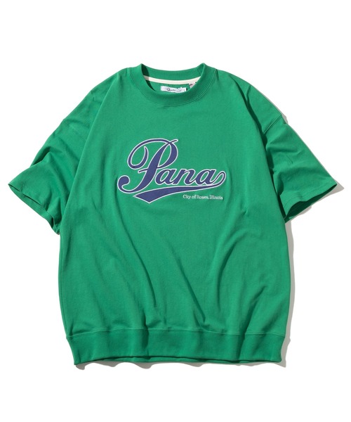 SlashDate(スラッシュデイト)の「アップリケ刺繍カレッジロゴTシャツ/半袖スウェット/ビッグシルエット/ユニセックス(Tシャツ/カットソー・レディース・ホワイト/チャコールグレー/ブルー/グリーン/ホワイト系その他/グレイッシュベージュ・M/L)」の12枚目の写真