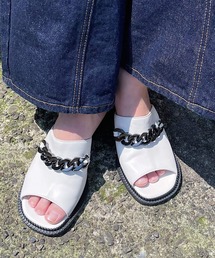 PAGEBOY | スクエアタンクチェーンサンダル(サンダル)