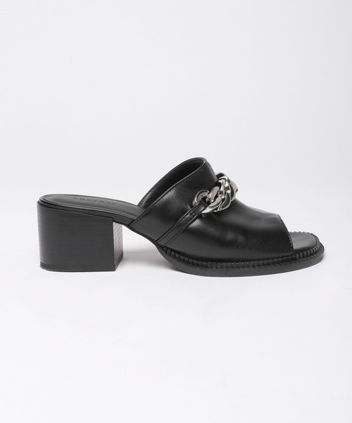 PAGEBOY（ページボーイ）の「スクエアタンクチェーンサンダル（サンダル・レディース・ブラック/オフホワイト・MEDIUM/LARGE）」の9枚目の写真