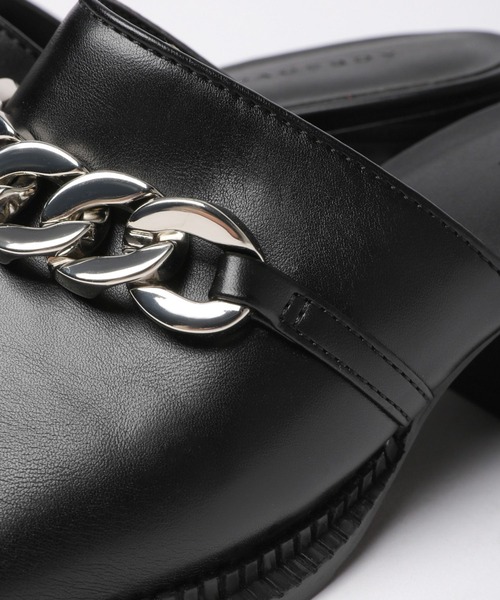 PAGEBOY（ページボーイ）の「スクエアタンクチェーンサンダル（サンダル・レディース・ブラック/オフホワイト・MEDIUM/LARGE）」の12枚目の写真