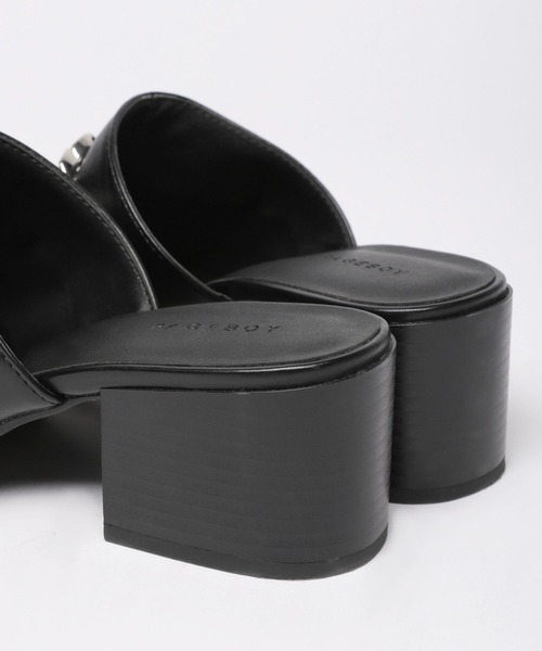 PAGEBOY（ページボーイ）の「スクエアタンクチェーンサンダル（サンダル・レディース・ブラック/オフホワイト・MEDIUM/LARGE）」の13枚目の写真