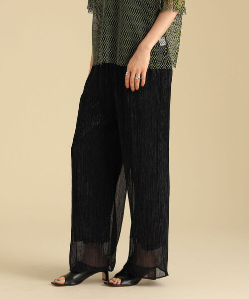 Ray BEAMS（レイビームス）の「Ray BEAMS / ラメ プリーツ パンツ（その他パンツ・レディース・ブラック/イエロー系その他5・1/0）」の5枚目の写真