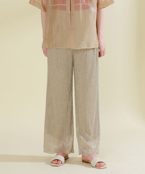 Ray BEAMS（レイビームス）の「Ray BEAMS / ラメ プリーツ パンツ（その他パンツ・レディース・ブラック/イエロー系その他5・1/0）」の8枚目の写真