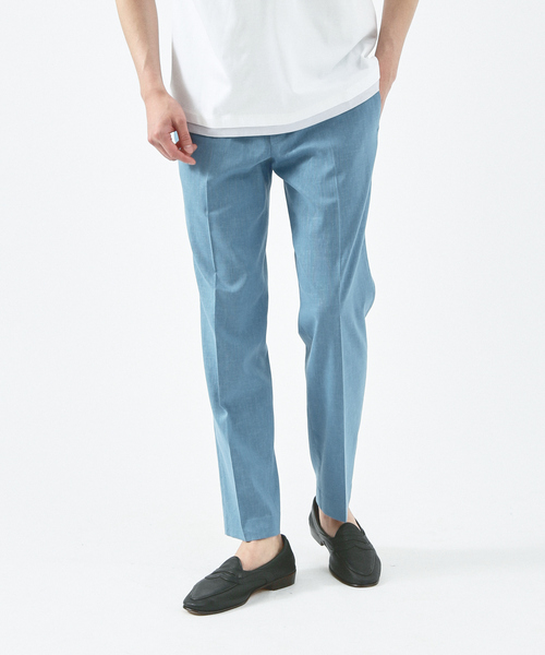 ABAHOUSE（アバハウス）の「【セットアップ対応】ソロストレッチ リネン テーパード パンツ / スラックス（その他パンツ・メンズ・ライトグレー/ベージュ/ネイビー/ブルー/オレンジ系その他/ダークブラウン/イエロー系その他/ブルー系その他/パープル系その他/ブラウン系その他/ブラウン系その他2/グリーン・44/46/48/50）」の9枚目の写真