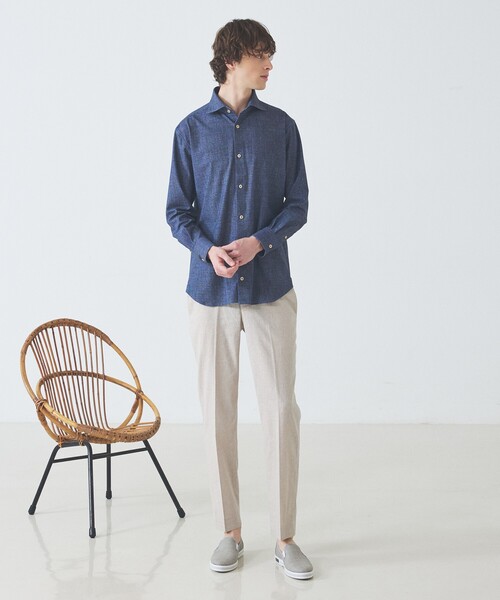 ABAHOUSE（アバハウス）の「【セットアップ対応】ソロストレッチ リネン テーパード パンツ / スラックス（その他パンツ・メンズ・ライトグレー/ベージュ/ネイビー/ブルー/オレンジ系その他/ダークブラウン/イエロー系その他/ブルー系その他/パープル系その他/ブラウン系その他/ブラウン系その他2/グリーン・44/46/48/50）」の20枚目の写真