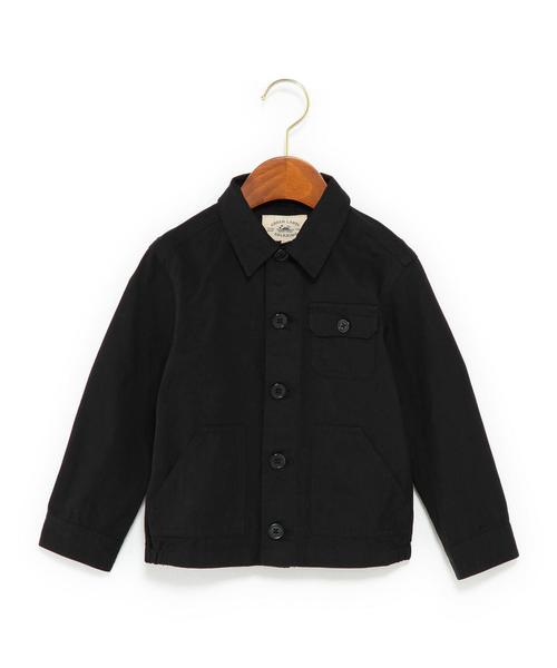 green label relaxing（グリーンレーベルリラクシング）の「コットン ワークブルゾン◆（ブルゾン・キッズ・ブラック/ダークグリーン・S/105/135/M/115/L/125）」の2枚目の写真