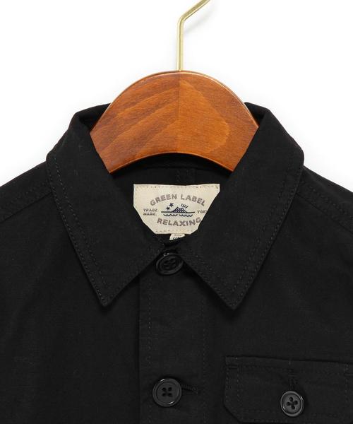 green label relaxing（グリーンレーベルリラクシング）の「コットン ワークブルゾン◆（ブルゾン・キッズ・ブラック/ダークグリーン・S/105/135/M/115/L/125）」の4枚目の写真