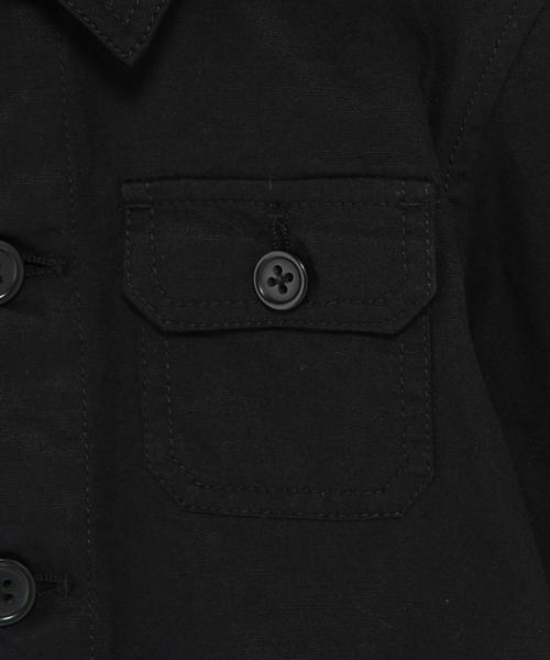 green label relaxing（グリーンレーベルリラクシング）の「コットン ワークブルゾン◆（ブルゾン・キッズ・ブラック/ダークグリーン・S/105/135/M/115/L/125）」の8枚目の写真