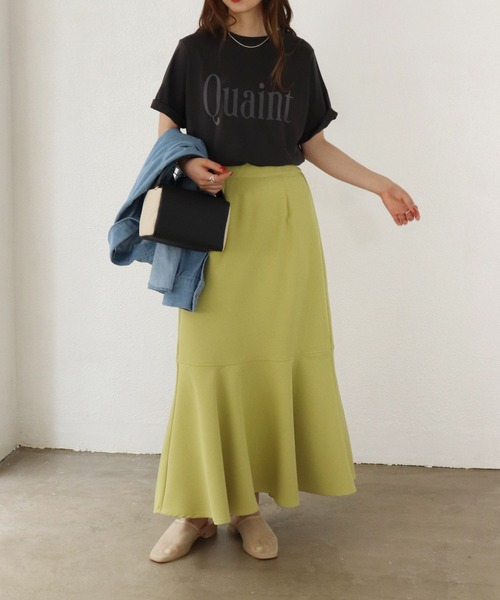 Shelly island(シェリーアイランド)の「フロッキーロゴTシャツ(Tシャツ/カットソー・レディース・ホワイト/チャコールグレー/ライトグレー・FREE)」の18枚目の写真