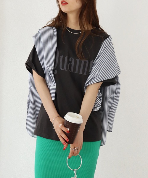 Shelly island(シェリーアイランド)の「フロッキーロゴTシャツ(Tシャツ/カットソー・レディース・ホワイト/チャコールグレー/ライトグレー・FREE)」の20枚目の写真