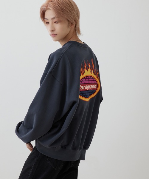 Paragraph(パラグラフ)の「PARAGRAPH/FIRE LOGO CREW SWEAT/NO.21/22SS(スウェット・メンズ・チャコールグレー/グレー系その他/グリーン・FREE)」の9枚目の写真