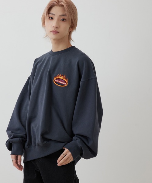 Paragraph(パラグラフ)の「PARAGRAPH/FIRE LOGO CREW SWEAT/NO.21/22SS(スウェット・メンズ・チャコールグレー/グレー系その他/グリーン・FREE)」の10枚目の写真