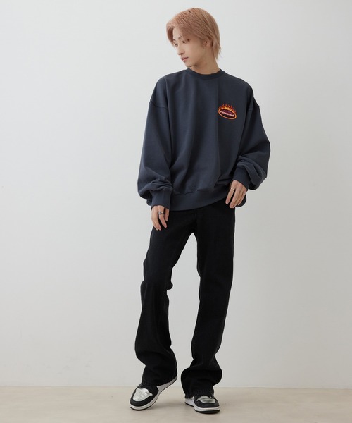 Paragraph(パラグラフ)の「PARAGRAPH/FIRE LOGO CREW SWEAT/NO.21/22SS(スウェット・メンズ・チャコールグレー/グレー系その他/グリーン・FREE)」の13枚目の写真