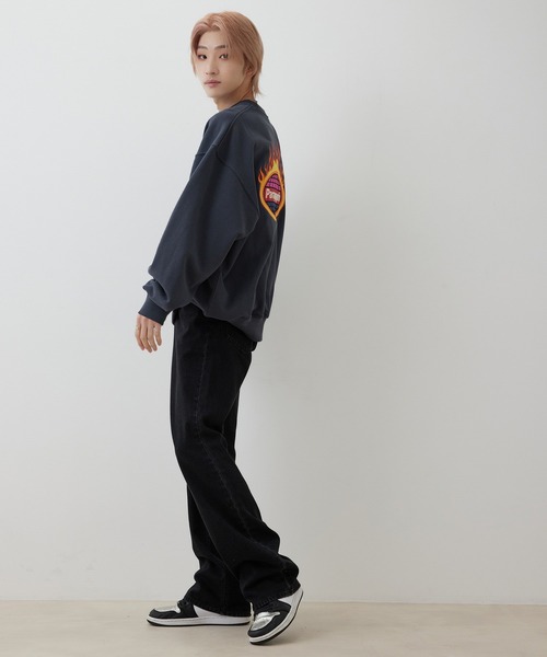 Paragraph(パラグラフ)の「PARAGRAPH/FIRE LOGO CREW SWEAT/NO.21/22SS(スウェット・メンズ・チャコールグレー/グレー系その他/グリーン・FREE)」の14枚目の写真