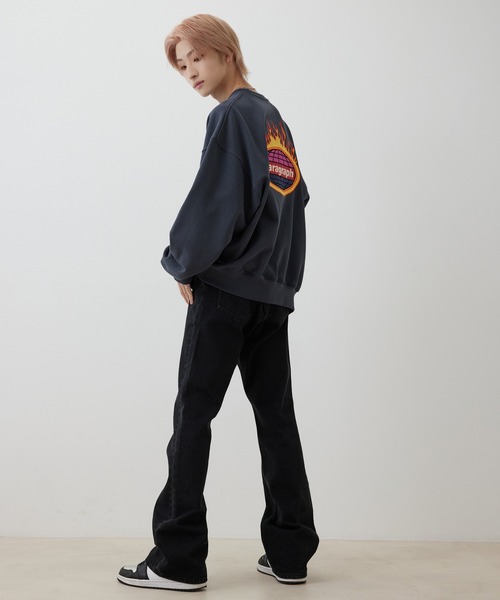 Paragraph(パラグラフ)の「PARAGRAPH/FIRE LOGO CREW SWEAT/NO.21/22SS(スウェット・メンズ・チャコールグレー/グレー系その他/グリーン・FREE)」の15枚目の写真