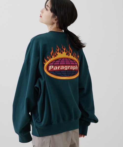 Paragraph(パラグラフ)の「PARAGRAPH/FIRE LOGO CREW SWEAT/NO.21/22SS(スウェット・メンズ・チャコールグレー/グレー系その他/グリーン・FREE)」の6枚目の写真