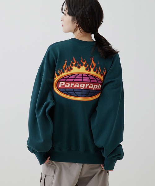 Paragraph(パラグラフ)の「PARAGRAPH/FIRE LOGO CREW SWEAT/NO.21/22SS(スウェット・メンズ・チャコールグレー/グレー系その他/グリーン・FREE)」の7枚目の写真