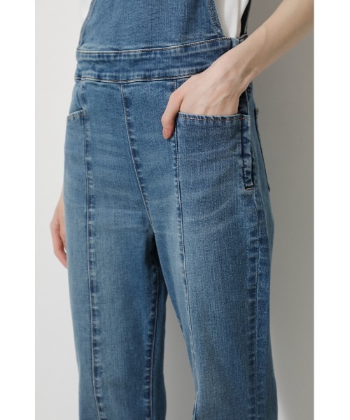 AZUL by moussy（アズールバイマウジー）の「ASYMME SUSPENDER ALLINONE/アシメサスペンダーオールインワン（つなぎ/オールインワン・レディース・ベージュ/ブルー・MEDIUM/SMALL）」の8枚目の写真