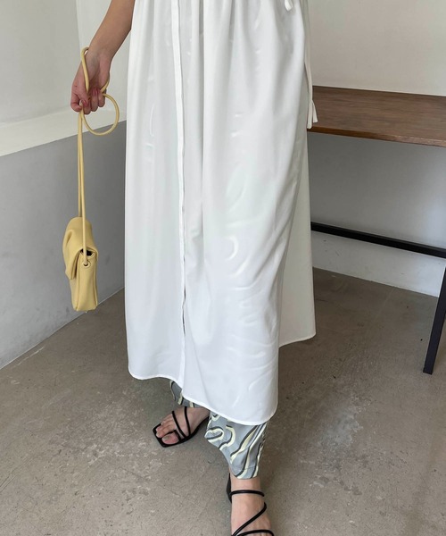 CAPRICIEUX LE'MAGE（カプリシューレマージュ）の「レースレイヤード半袖シャツワンピース（ワンピース・レディース・ホワイト/ブラック・FREE）」の16枚目の写真