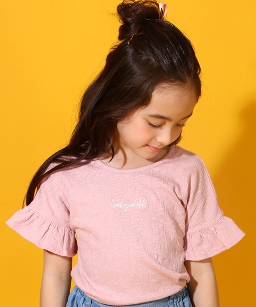 BABYDOLL（ベビードール）の「バックリボン Tシャツ 6671K（Tシャツ/カットソー・キッズ・チェリーピンク/ライトグリーン系1・80ｃｍ/90cm/110cm/100cm/120cm/130cm/140cm/150cm）」の5枚目の写真