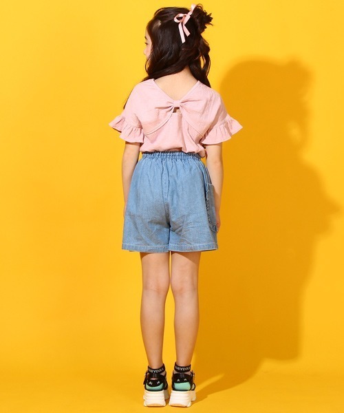 BABYDOLL（ベビードール）の「バックリボン Tシャツ 6671K（Tシャツ/カットソー・キッズ・チェリーピンク/ライトグリーン系1・80ｃｍ/90cm/110cm/100cm/120cm/130cm/140cm/150cm）」の10枚目の写真