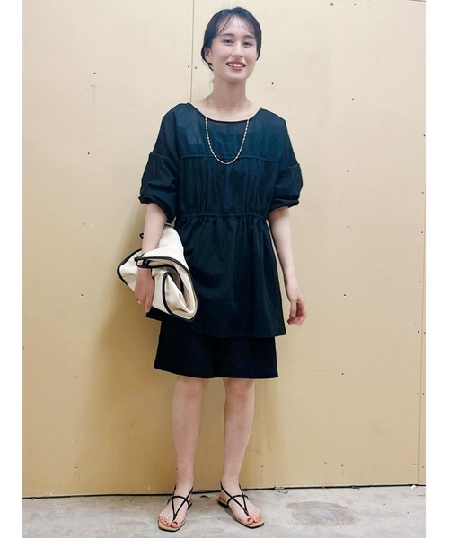 Lugnoncure（ルノンキュール）の「ボイル2wayブラウス（シャツ/ブラウス・レディース・ブラック/レッド/オフホワイト・ﾌﾘ-）」の6枚目の写真