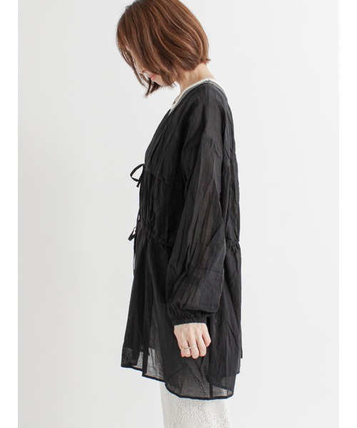 Lugnoncure（ルノンキュール）の「ボイル2wayブラウス（シャツ/ブラウス・レディース・ブラック/レッド/オフホワイト・ﾌﾘ-）」の21枚目の写真