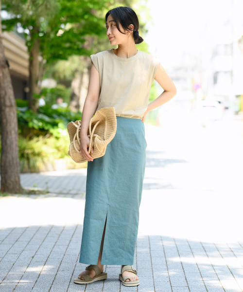 journal standard L'essage(ジャーナルスタンダードレサージュ)の「《追加》スワイーノースリーブ(Tシャツ/カットソー・レディース・グリーン系その他/カーキ系/チャコールグレー/ホワイト・FREE)」の19枚目の写真