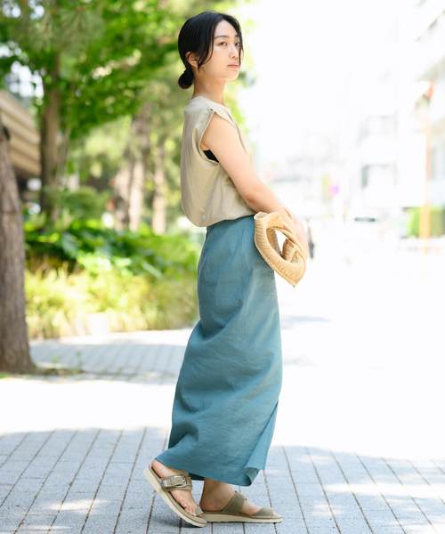 journal standard L'essage(ジャーナルスタンダードレサージュ)の「《追加》スワイーノースリーブ(Tシャツ/カットソー・レディース・グリーン系その他/カーキ系/チャコールグレー/ホワイト・FREE)」の20枚目の写真
